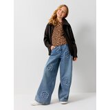 Sinsay Wide leg traperice s ukrasnom aplikacijom u obliku cvijeća | shoptok.hr