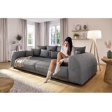 Ropez Temno siva raztegljiva sedežna garnitura iz rebrastega žameta 310 cm Vanessa – | Shoptok.si