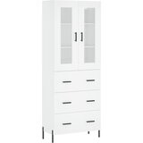  The Living Store Visoka omara bela 69,5x34x180 cm inženirski les - Visoka Omara, (21442046) | Shoptok.si