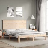  Posteljni okvir z vzglavjem trden les | Shoptok.si