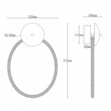 Solea 8 ZIDNA LAMPA 15W 3000K CRNA | ePonuda.com