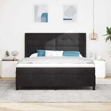 Box Spring postelja z vzmetnico Črna 180x200 cm Žamet, (22050386) | Shoptok.si