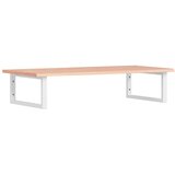 vidaXL stenska polica za umivalnik jeklo in trdna hrastovina, (21326521) | Shoptok.si