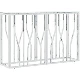  Konzolni stol srebrni 110x30x70 cm nehrđajući čelik i staklo | shoptok.hr
