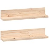 vidaXL Stenske police 2 kosa 50x11x9 cm trdna borovina | Shoptok.si