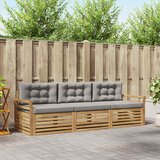  Set vanjskih sofa 3 kom. Bijela i svjetlosiva | shoptok.hr