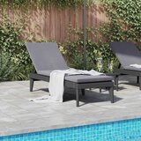 vidaXL Ležalnik antraciten 186x60x29 cm PP | Shoptok.si