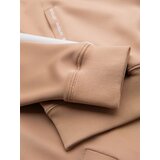 Ombre Unzipped men's hooded sweatshirt with piping - beige | Shoptok.si