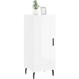  Komoda sjajna bijela 34,5 x 34 x 90 cm od konstruiranog drva Slike
