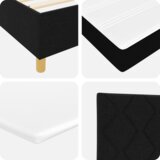 Box Spring krevet s madracem Crna 90x190 cm Tkanina | shoptok.hr
