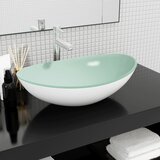 vidaXL Umivaonik od kaljenog stakla 54 5 x 35 x 15 5 cm bijeli | shoptok.hr
