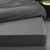 Douceur d intérieur Antracitno siva napenjalna rjuha iz bombažnega perkala 180x200 cm Percaline – | Shoptok.si