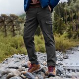 Pioneer Camp muške pantalone za planinarenje, softshell, crne Cene
