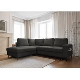 Miuform Tamno siva sklopiva kutna garnitura od samta (s lijevim kutom) Lofty Lilly – | shoptok.hr