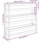  Sadilica crna 112 x 25 x 104,5 cm od masivne borovine | shoptok.hr