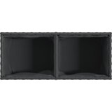  Vrtna sadilica s 2 posude crna 72 x 30 x 32 cm od poliratana | shoptok.hr