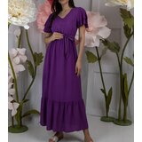Gemre Purple maxi dress with short sleeves Akina Cijene