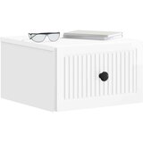  Stenski nočni omarici 2 pcs Bela visok sijaj 33 x 34,5 x 20 cm, (5000209916) | Shoptok.si