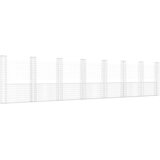  Gabionska košara U-oblika s 8 stupova 860x20x200 cm željezna | Eponuda.ba