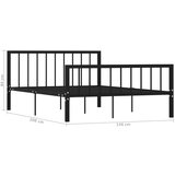  Za krevet crni metalni 140 x 200 cm | shoptok.hr