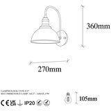 Opviq lights Varzan 10840 Zidna lampa, crna | Eponuda.ba