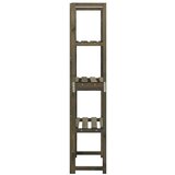 vidaXL rešetka s policama siva 55 x 30 x 140 cm od masivne jelovine | shoptok.hr