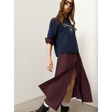 Sinsay Midi košulja haljina s remenom, u vertikalne pruge | shoptok.hr