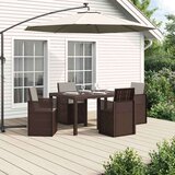  Komplet za jedilnico v vrtu 5 pcs Rjava in svetlo siva PP, (5000301190) | Shoptok.si