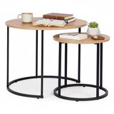 Set od 2 okrugla stolića za kavu, svijetli hrast, u potkrovlju, modernog stila | shoptok.hr