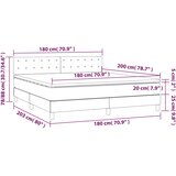 Krevet s oprugama i madracem sivi 180 x 200 cm od umjetne kože | shoptok.hr