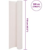 Dvostrana vrtna ograda 110 x 500 cm bijela | shoptok.hr