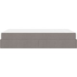 vidaXL Konstrukcija postelje z vzmetnico Taupe 120 x 190 cm blago | Shoptok.si