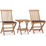  3-dijelni sklopivi vrtni blagovaonski set od masivne tikovine | shoptok.hr