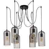 Eglo Roccamena viseća lampa 6xE27, raspon 113 cm, crna/bakrena, 49643 | shoptok.hr