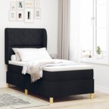 Box Spring krevet s madracem Crna 90x190 cm Tkanina | shoptok.hr