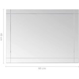  Zidno ogledalo 60 x 40 cm stakleno | shoptok.hr