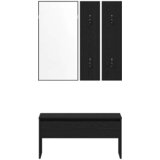  Set namještaja za predsoblje 4 pcs Crni hrast Konstruirano drvo | shoptok.hr