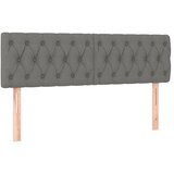 Maison Chic Posteljno vzglavje - Vzglavna omarica 2 kosa temno sivo 80x7x78/88 cm blago, (22077275) Cene