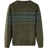  Dječji džemper pleteni kaki 116 | shoptok.hr