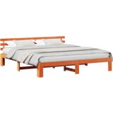  Okvir kreveta od borovine Vosak smeđi Masivno drvo 200 x 200 cm | shoptok.hr
