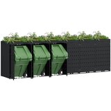  Skladištenje kanti za 6 kanti Crna 408 x 77,5 x 121,5 cm | Eponuda.com