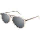 Saint Laurent SL667 003 ONE SIZE (56) Bež/Srebrna Cene
