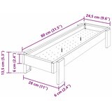  Hranilica za kokoške Srebrno 80 x 28 x 13.5 cm Cinkani čelik | shoptok.hr