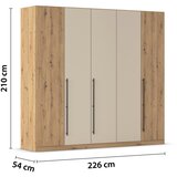 Mömax Omara Za Oblačila Safari, Hrast, Barva Šampanjca, 226cm | Shoptok.si