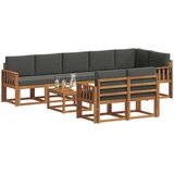  Set vanjskih sofa 9 kom. Prirodna i antracit | shoptok.hr