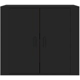  Komoda crna 80 x 33 x 70 cm od konstruiranog drva | shoptok.hr
