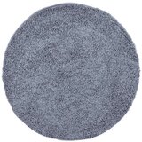  Čupavi moderni tepih s visokim vlaknima plavi Ø 100 cm | shoptok.hr