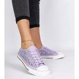 D/CEO marka niezdefiniowana Purple women's perforated sneakers Saha | ePonuda.com