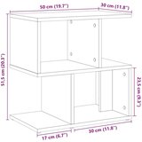 vidaXL Nočna omarica 2 kosa starinski les 50x30x51,5 cm inženirski les | Shoptok.si