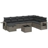 Maison Chic Seti vrtnega pohištva - Vrtna garnitura - Vrtni pohištvo set 9-delna z blazinami siv poli ratan, (21804696) | Shoptok.si
